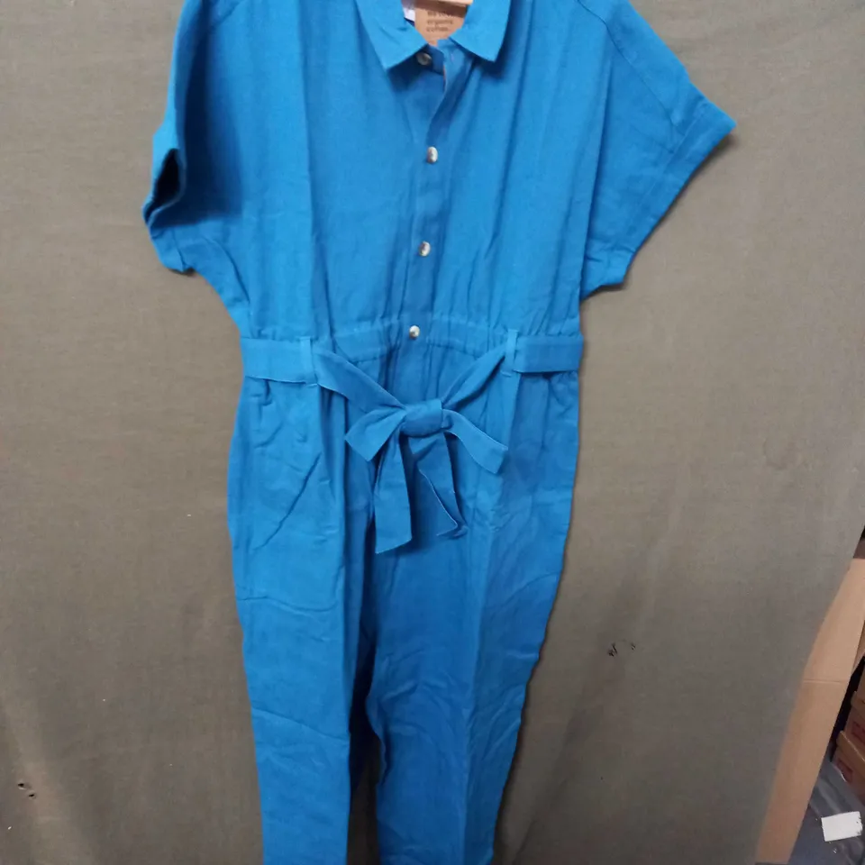 FRUGI BLOOM HANNAH MATERNITY JUMPSUIT IN DEEP SEA BLUE - UK 16