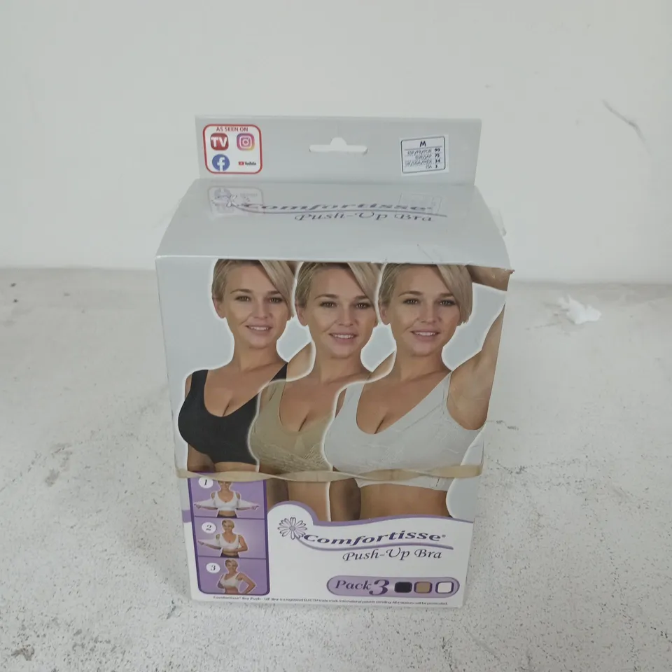 BOXED COMFORTISSE PUSH UP BRA 3 PACK - MEDIUM
