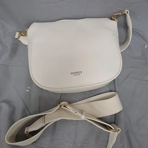 OSPREY LONDON CHALK WHITE SHOULDER BAG WITH DETACHABLE STRAP