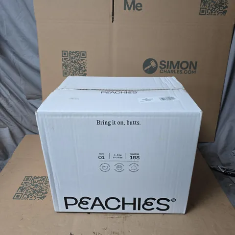 PEACHIES BABY NAPPIES SIZE 01 – 198 NAPPIES (4–6 KG), BOXED