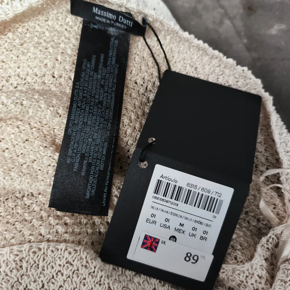 MASSIMO DUTTI BEIGE KNIT PONCHO / WRAP SWEATER – WOMENS