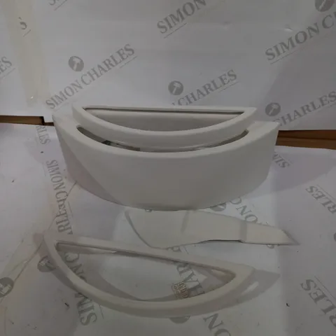 LOT OF 2 ASSORTED JOHN LEWIS LIGHTS TO INCLUDE LAURA TOUCH LAMP AND CURVE CERAMIC WALL WASH CEILING LIGHT