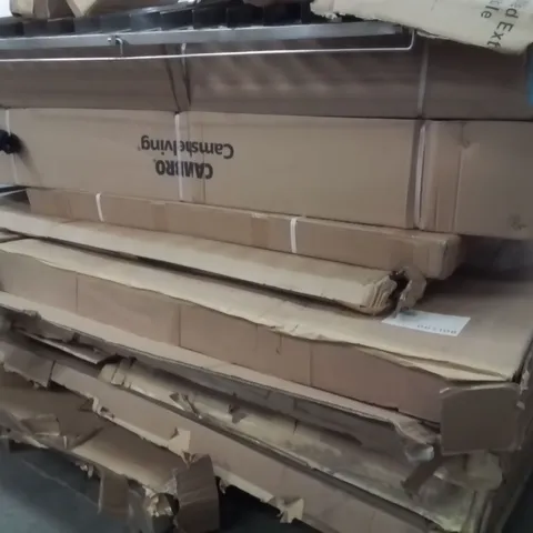 PALLET OF ASSORTED HOUSEHOLD GOODS AND PRODUCTS TO INCLUDE;SHELVING UNITS,TABLE