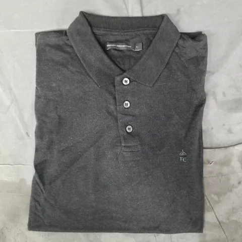 FRENCH CONNECTION DARK GREY POLO SHIRT SIZE LARGE