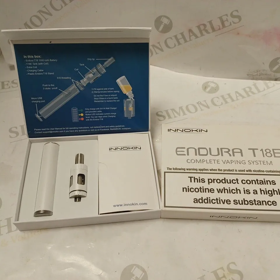 BOXED INNOKIN ENDURA T18E VAPING SYSTEM. 