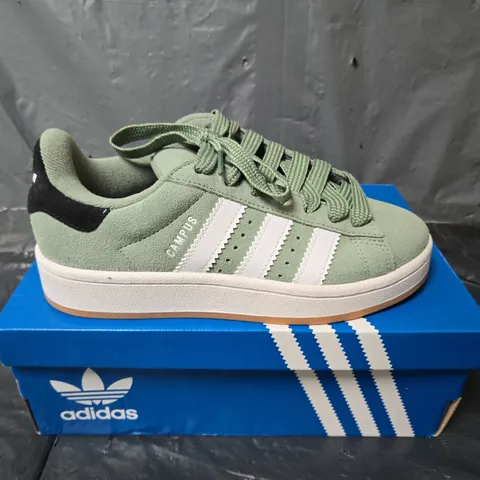 BOXED PAIR OF ADIDAS CAMPUS 00S SHOES IN GREEN - UK 3