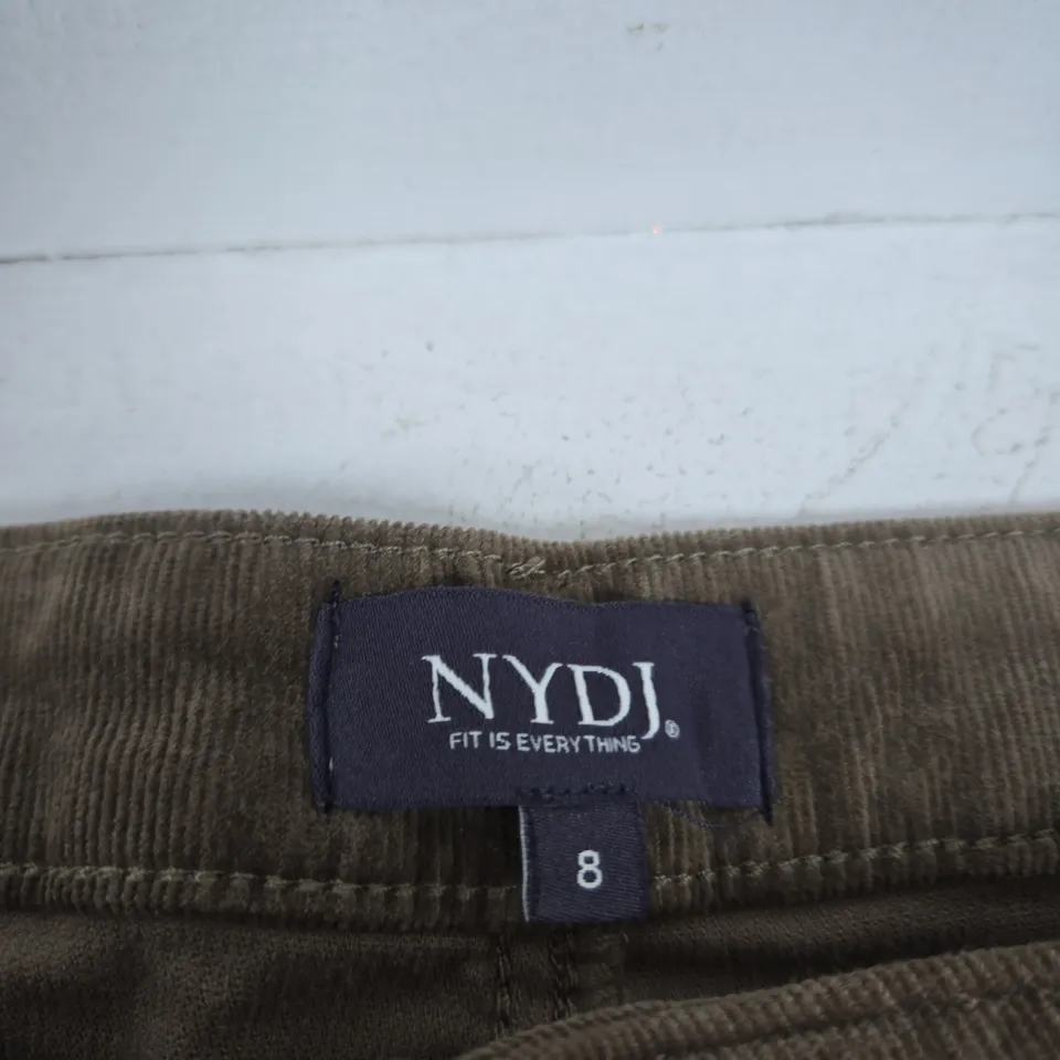 NYDJ BROWN CORDUROY TROUSERS, UK 12 (US 8)