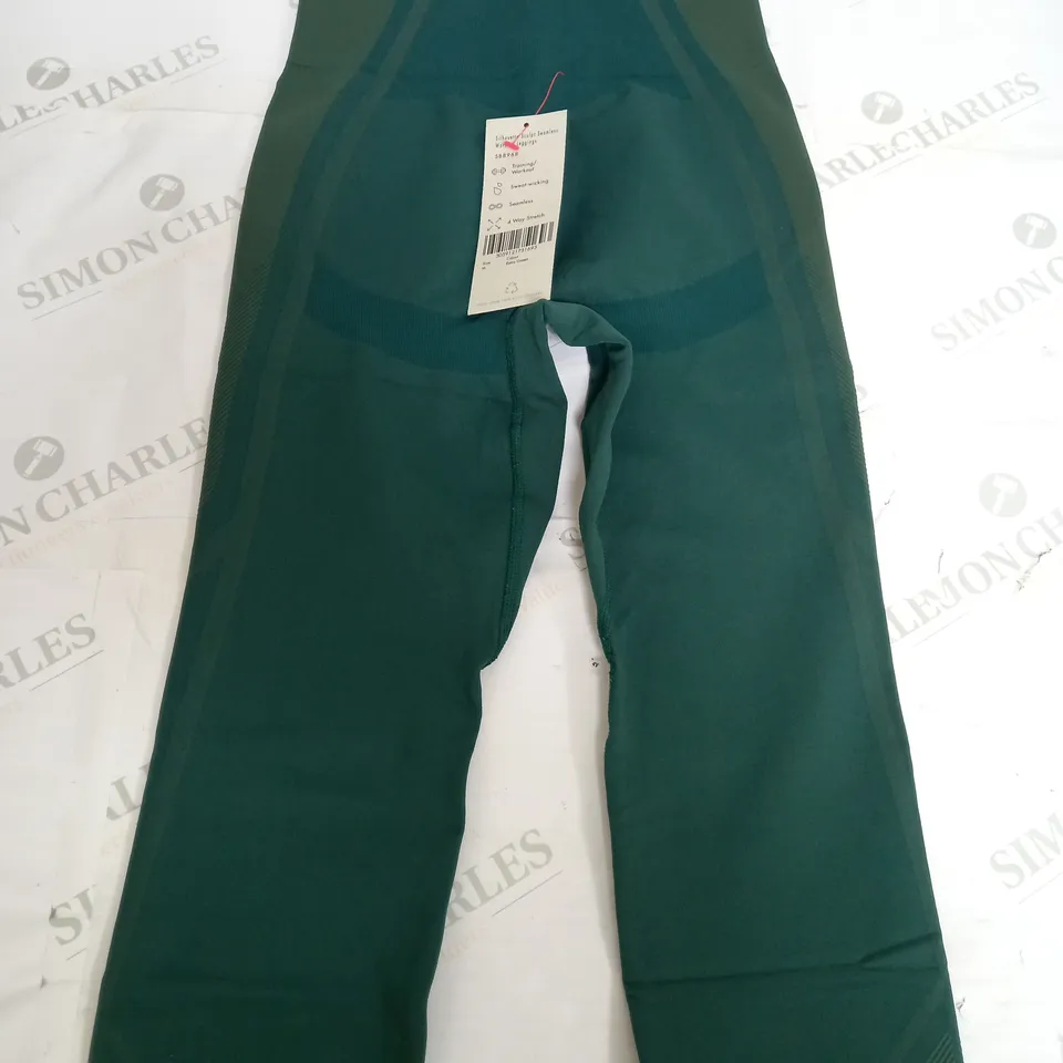 SWEATY BETTY SILHOUETTE SCULPT SEAMLESS WORKOUT LEGGINGS IN GREEN - MEDIUM