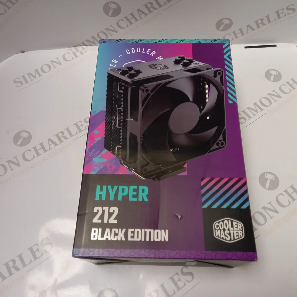 BOXED COOLER MASTER HYPER 212 BLACK EDITION HEATSINK AND FAN, FOR VARIOUS INTEL AND AMD CPU SOCKETS