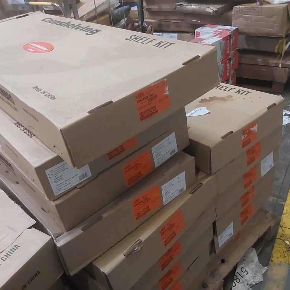 PALLET CONTAINING APPROXIMATELY 14x CAMSHELVING SHELF KITS 