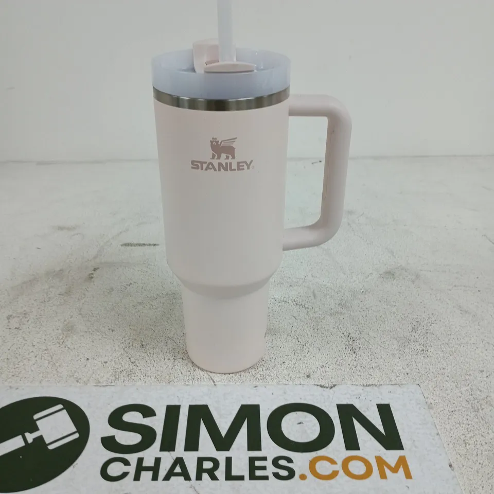 STANLEY TRAVEL MUG WITH STRAW – PALE PINK
