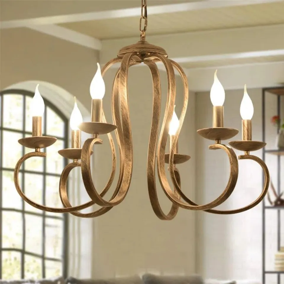 BOXED KULPSVILLE 6-LIGHT CANDLE STYLE CHANDELIER 
