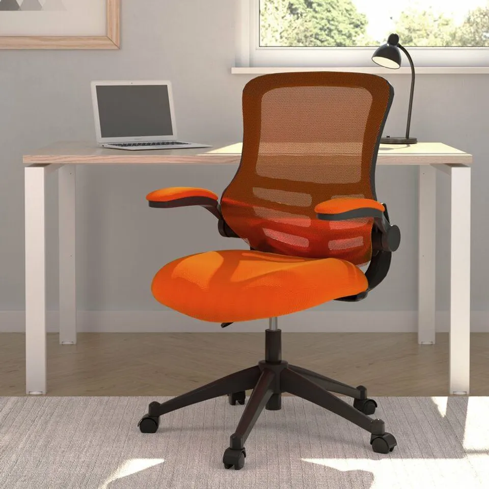 BOXED EMMALEIGH MESH DESK CHAIR UPHOLSTERY- ORANGE