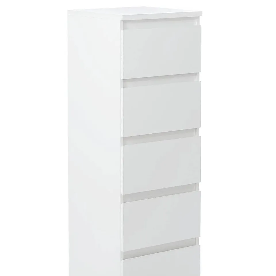 LISSON 5 DRAWER NARROW CHEST - COLLECTION ONLY