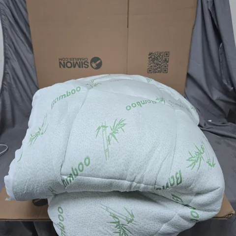 AAF TEXTILES OEKO TEX STANDARD 100 DOUBLE SIZE MATTRESS TOPPER, BAMBOO.