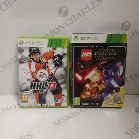 2 X SEALED XBOX 360 VIDEO GAMES TO INCLUDE NHL 13 & LEGO STAR WARS SPECIAL EDITION