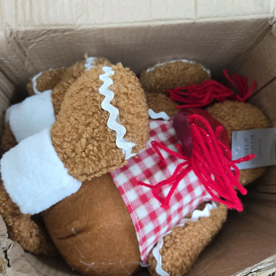 3 GISELA GRAHAM- PLUSH GINGERBREAD SHELF SITTERS