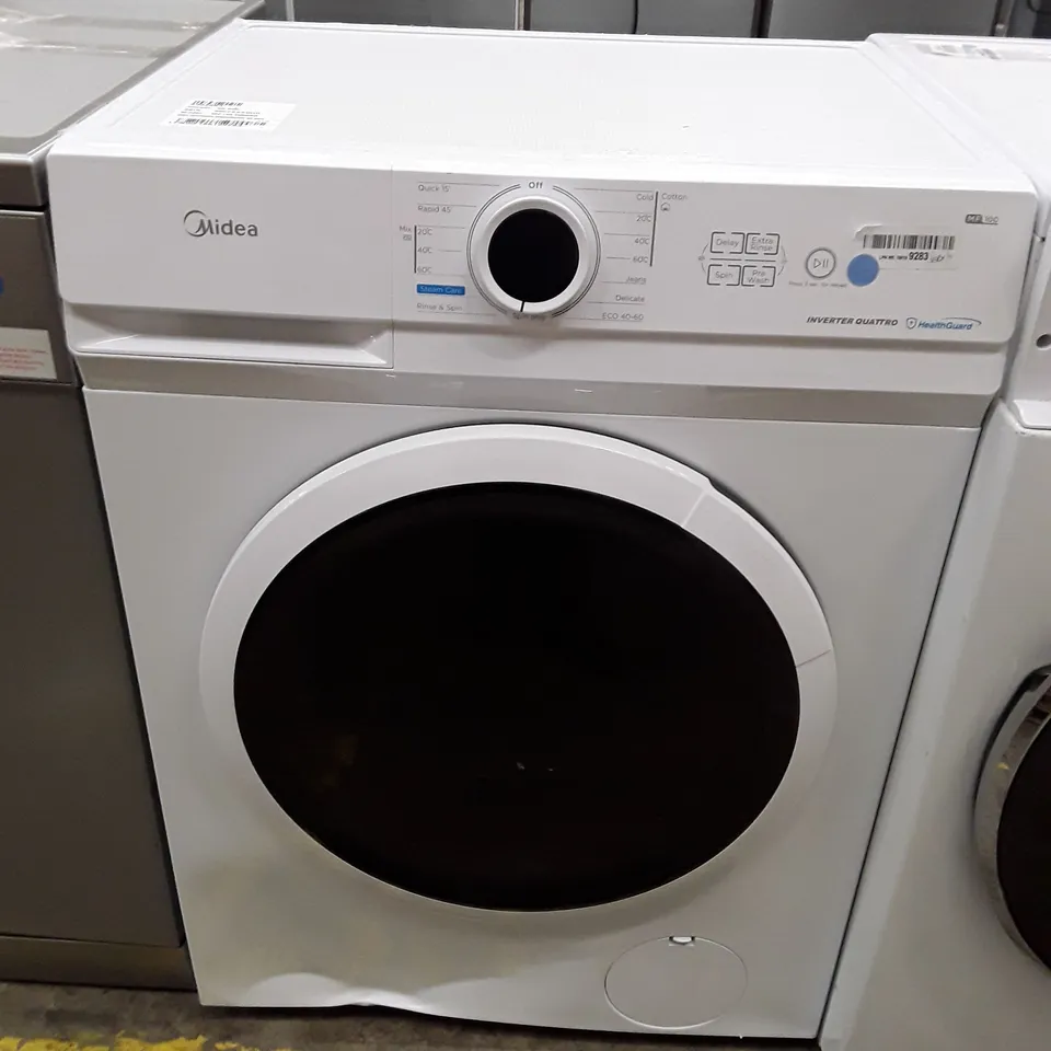 MIDEA 8KG FREESTANDING WASHING MACHINE IN WHITE, MODEL: MF10EW80BA