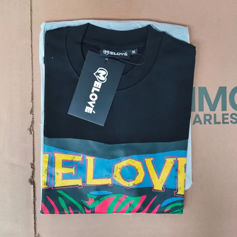 MELOVΓ GRAPHIC T-SHIRT IN BLACK/MULTI SIZE MEDIUM