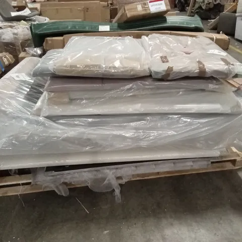 PALLET OF ASSORTED DESIGNER BED PARTS AND PIECES