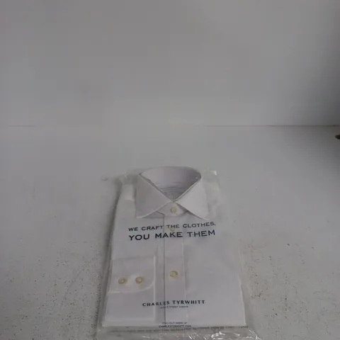 CHARLES TYRWHITT WHITE SHIRT SLIM FIT NECK 15" SLEEVE 33"