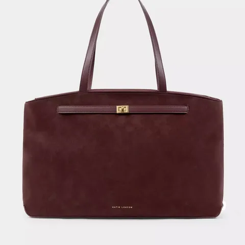  KATIE LOXTON ORIN TOTE BAG - CHERRY SUEDETTE / CHERRY