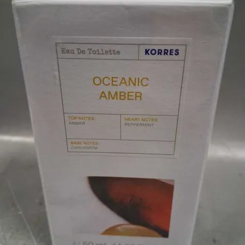 BOXED AND SEALED KORRES EAU DE TOILETTE OCEANIC AMBER 50ML