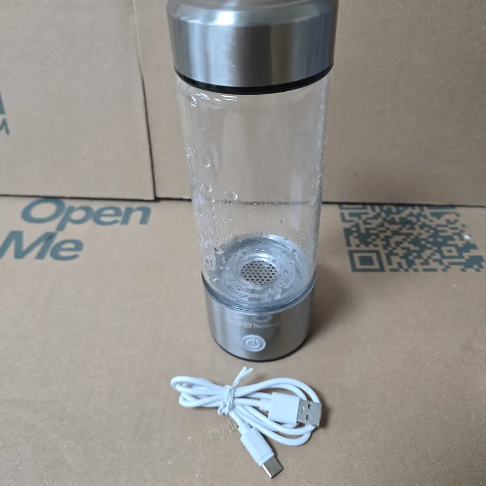BLISS & BEYOND HYDROGEN WATER BOTTLE – USB RECHARGEABLE, BOXED
