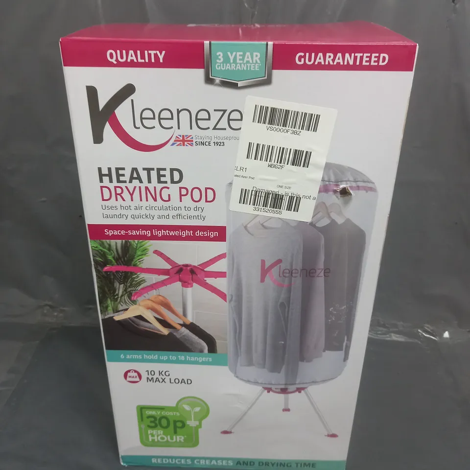 BOXED KLEENEZE HEATED DRYING POD