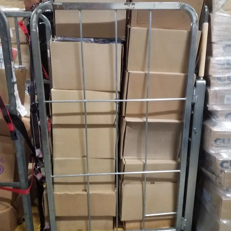 CAGE CONTAINING LARGE QUANTITY OF ASSORTED GREETINGS CARDS