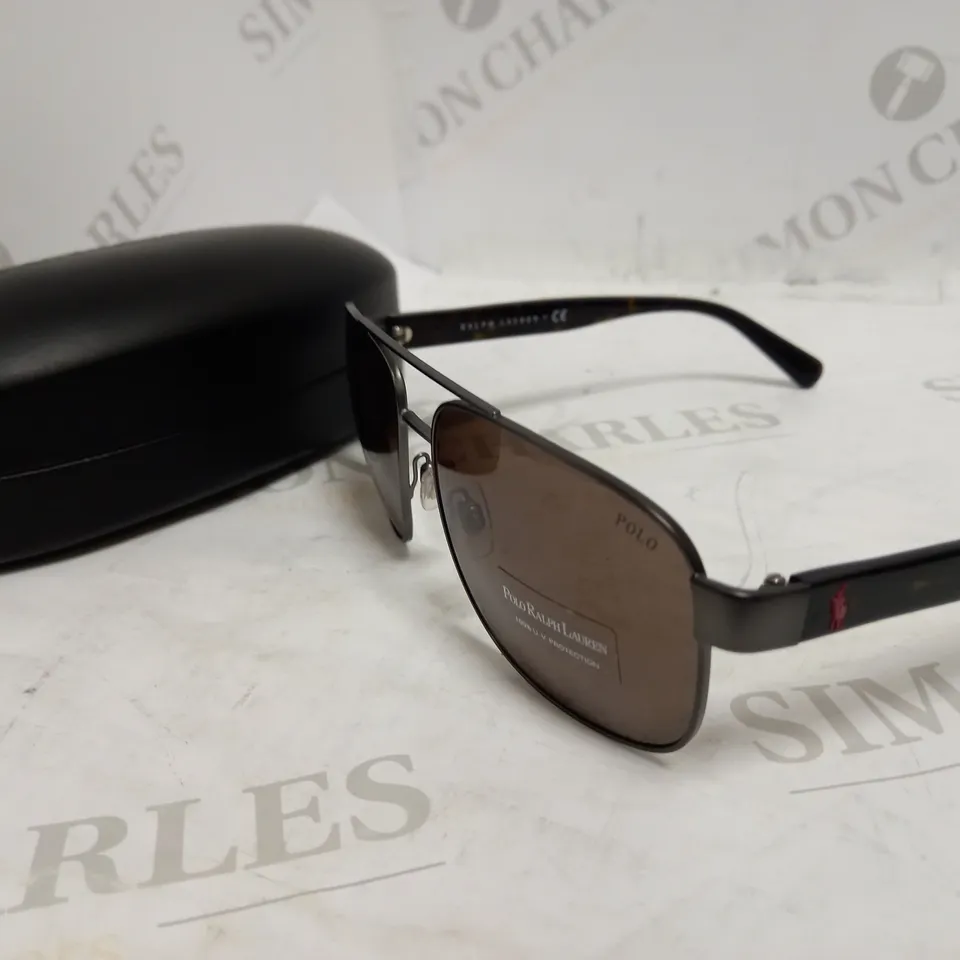 RALPH LAUREN POLO BLACK METAL SUNGLASSES RRP £128