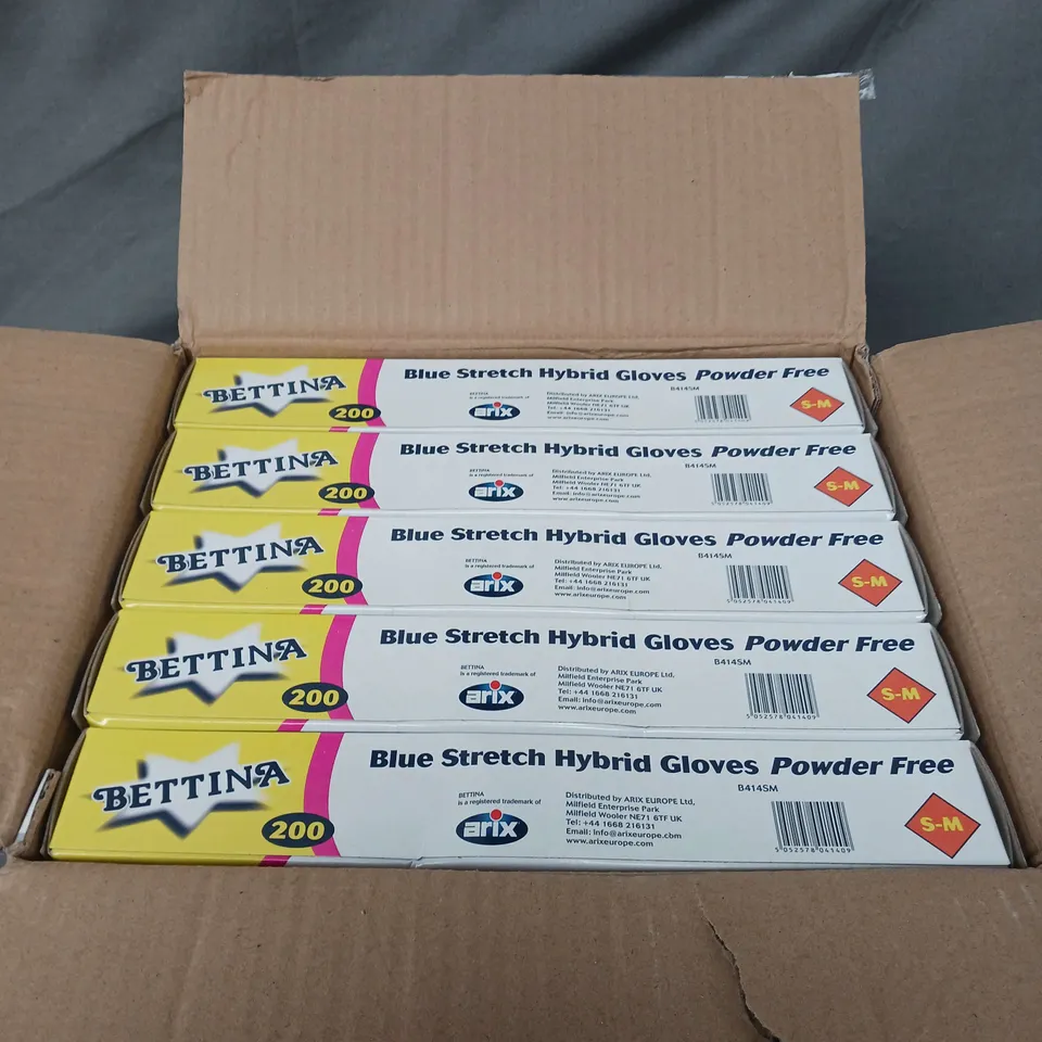 BOXED BETTINA BLUE STRETCH HYBRID GLOVES 