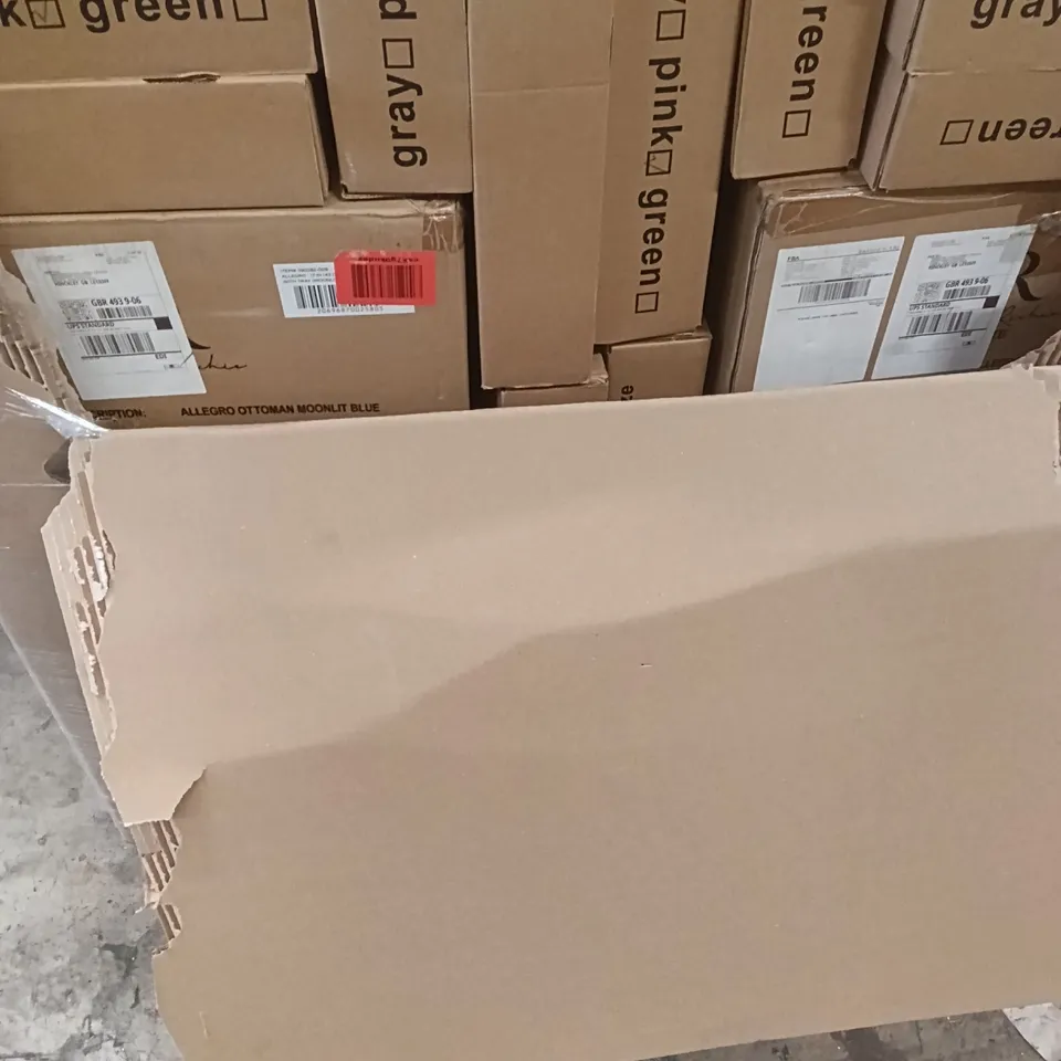 PALLET OF ASSORTED HOUSEHOLD GOODS AND PRODUCTS TO INCLUDE; HULA HOOPS BOXED FURNITURE ETC