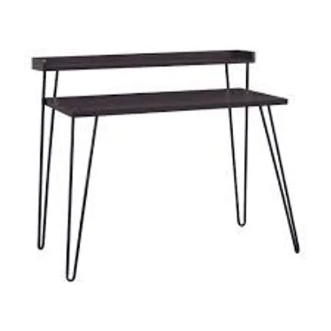 BOXED HAVEN RETRO DESK WITH RISER - ESPRESSO (1 BOX)