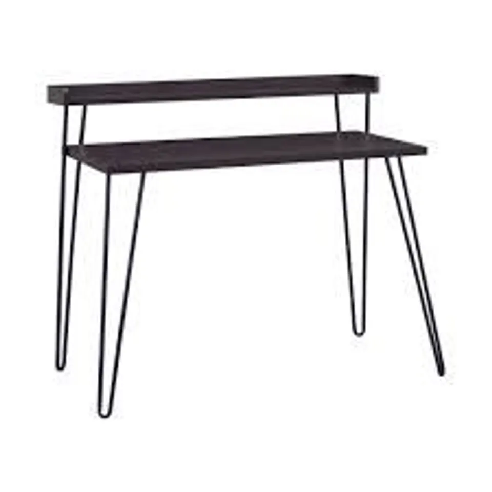 BOXED HAVEN RETRO DESK WITH RISER - ESPRESSO (1 BOX)