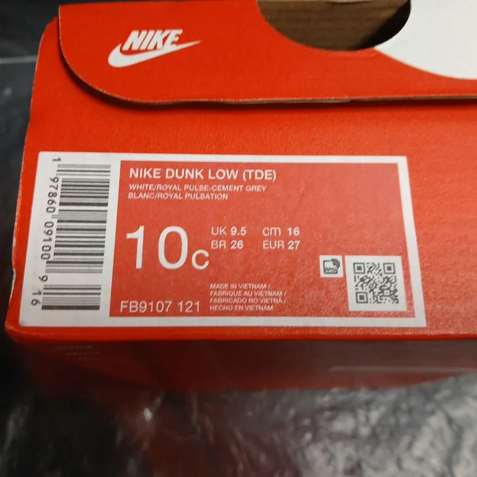 NIKE DUNK LOW (TDE) KIDS' SHOES – UK 9.5 