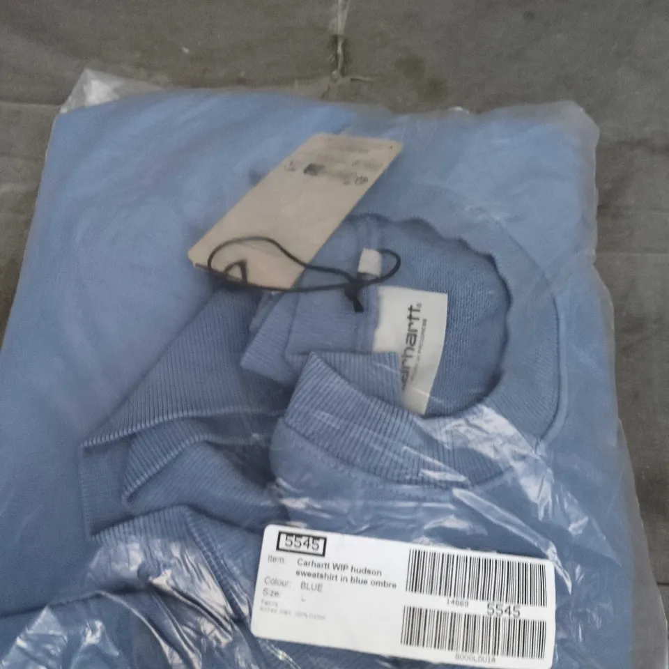 CARHARTT WIP HUDSON SWEATSHIRT – BLUE OMBRE SIZE L