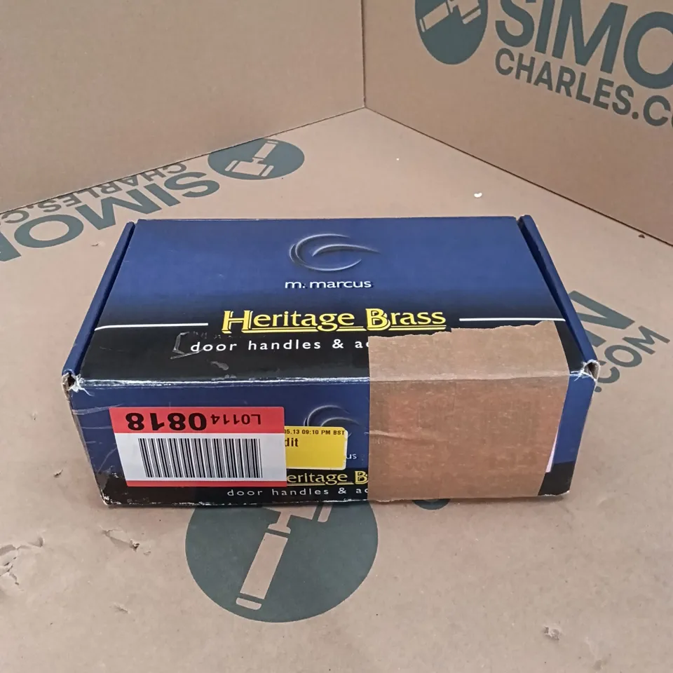 BOXED HERITAGE BRASS DOOR HANDLES - SILVER (1 BOX) 