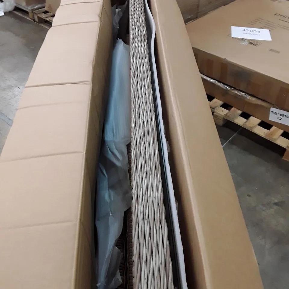 BOXED FIREPIT TABLE RECTANGULAR 2.1M TABLE - NATURAL  