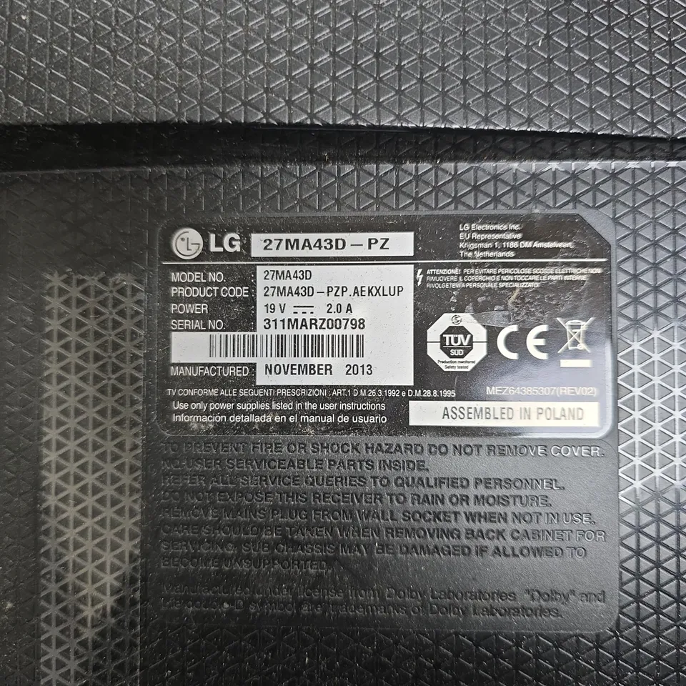 LG 27MA43D-PZ 27-INCH IPS LED MONITOR