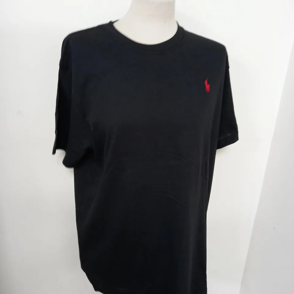 POLO RALPH LAUREN LOGO T-SHIRT IN BLACK SIZE L