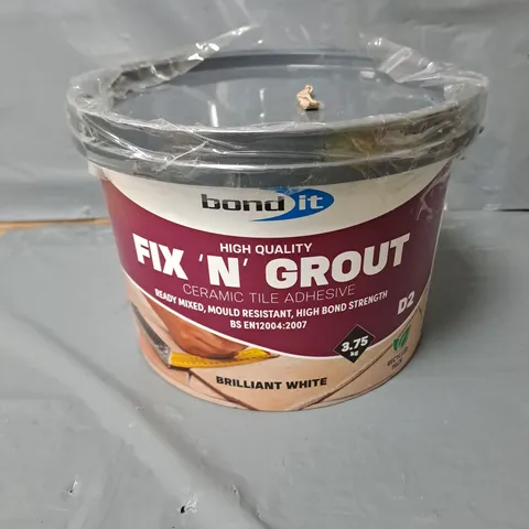 BOND IT FIX 'N' GROUT CERAMIC TILE ADHESIVE BRILLIANT WHITE (3.75KG) - COLLECTION ONLY