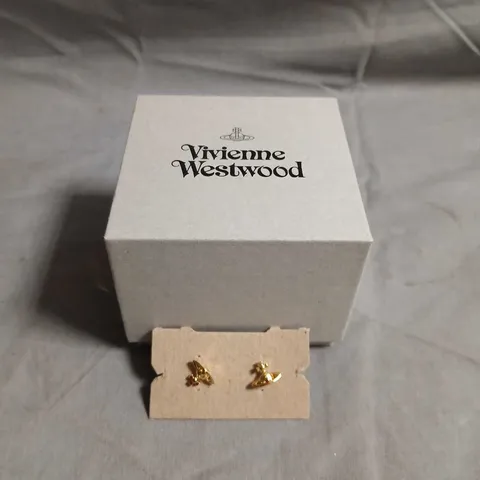 VIVIENNE WESTWOOD ORB STUD EARRINGS – GOLD-TONE, BOXED