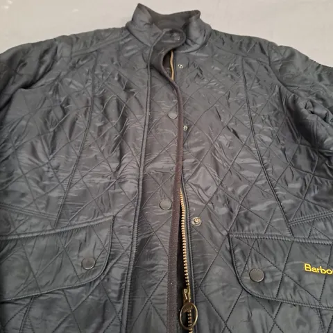 BARBOUR BLACK PADDED ZIP UP JCAKET - UK 18