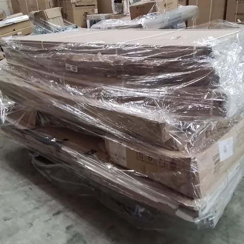 PALLET OF ASSORTED FLATPACKED FURNITURE AND PRODUCTS TO INCLUDE;SIDEBOARD,WARDROBE,SHELF