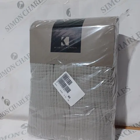 K BY KELLY HOPPEN 100% COTTON MUSLIN THROW 150X200CM