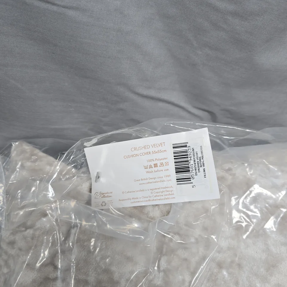 CATHERINE LANSFIELD CRUSHED VELVET CUSHION COVER 55X55CM