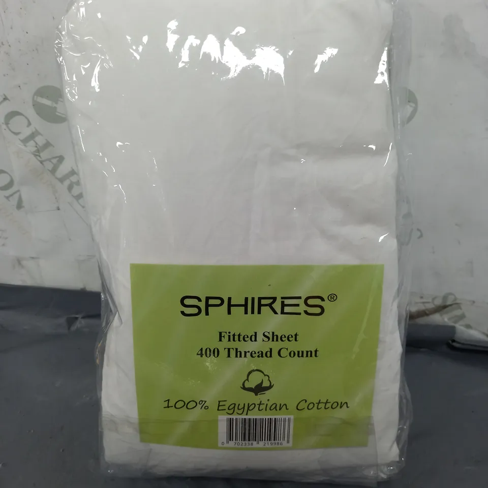 SPHIRES EGYPTIAN COTTON FITTED SHEET (DOUBLE)