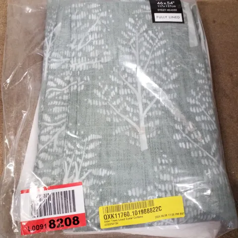 ALDER TREES LINED EYELET CURTAINS