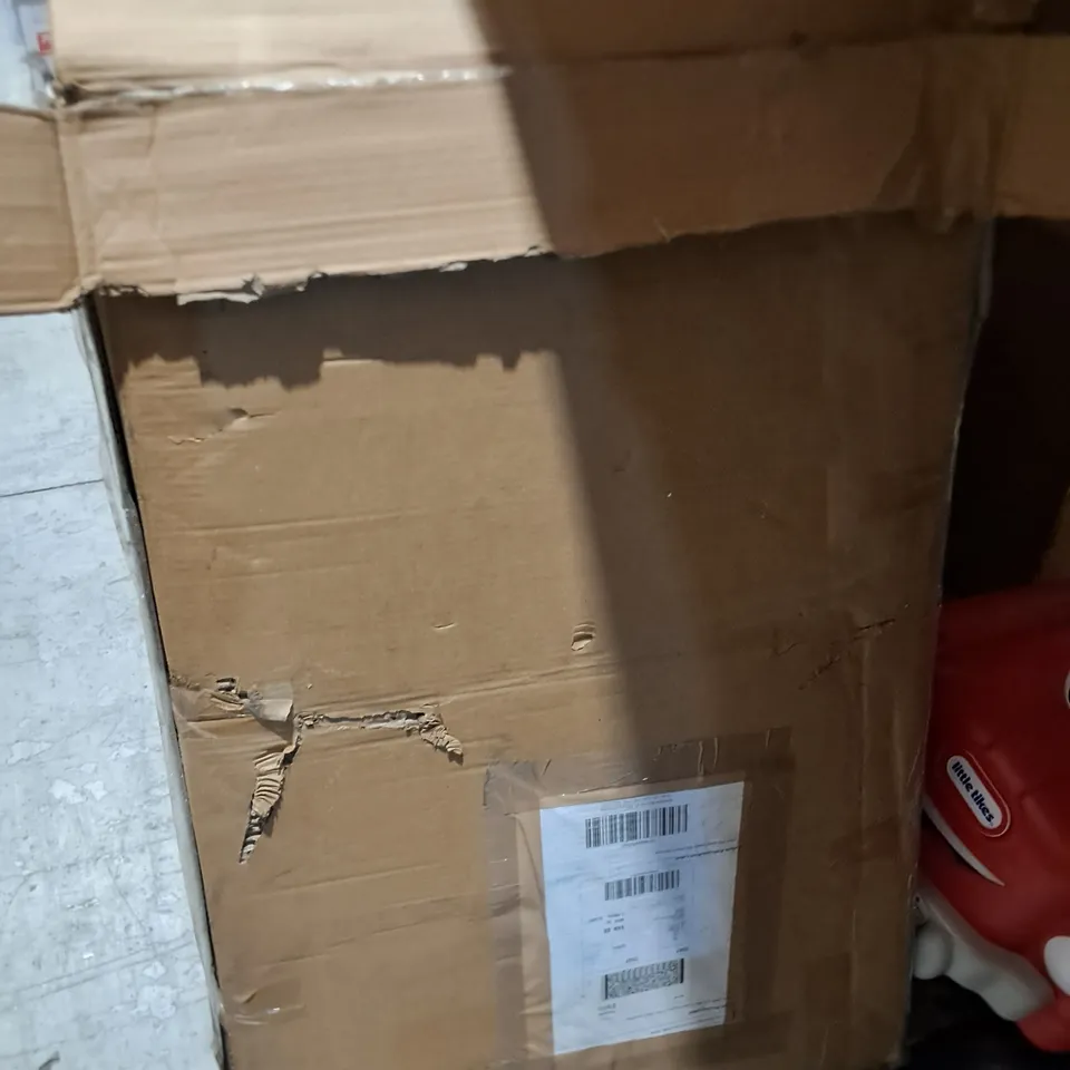 BOXED WHITE CABINET WITH MIRROR (1 BOX)